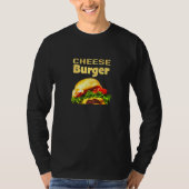 チーズバーガー全国ハンバーガーデイファーストフード Tシャツ (正面)