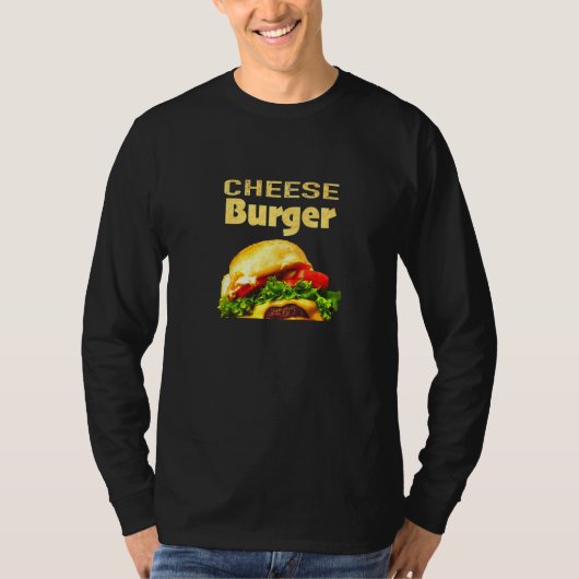 チーズバーガー全国ハンバーガーデイファーストフード Tシャツ (正面)
