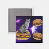 チーズバーガー宇宙付猫 マグネット (正面/裏面)