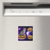チーズバーガー宇宙付猫 マグネット (インサイチュ (食洗機))