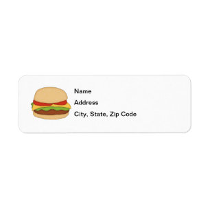 チーズバーガー差出人住所ラベル ラベル