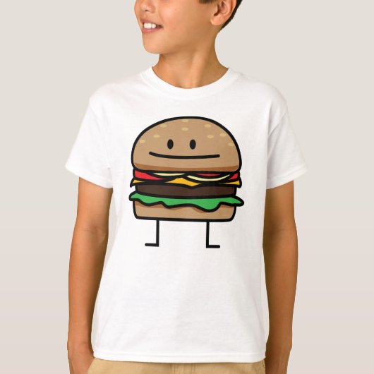 チーズバーガー挽き肉ビーフチーズパン Tシャツ (正面)