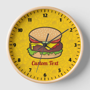 チーズバーガー時計 壁時計