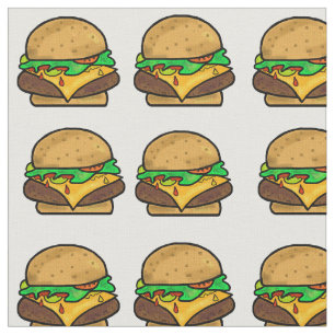 チーズバーガー生地 ファブリック