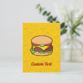 チーズバーガー葉書 ポストカード (スタンド正面)