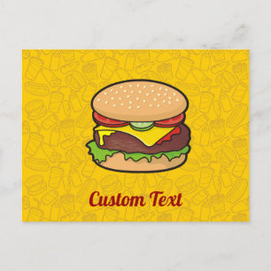 チーズバーガー葉書 ポストカード