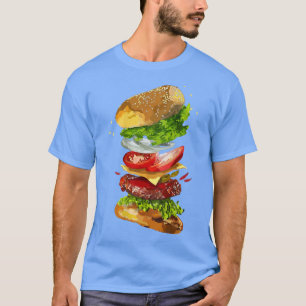 チーズバーガー裏印刷2 Tシャツ