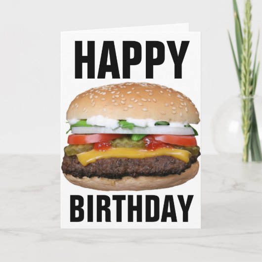チーズバーガー誕生日カード カード (正面)