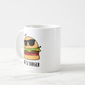 チーズバーガー面白い食べ物ダジャレ コーヒーマグカップ (正面左)