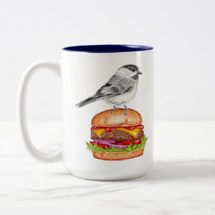 チーズバーガー鳥《鳥》アメリカゴガラマグ ツートーンマグカップ