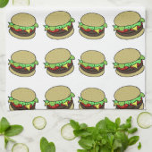 チーズバーガー キッチンタオル (折り畳み)