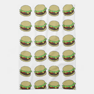 チーズバーガー キッチンタオル