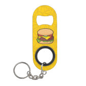 チーズバーガー キーチェーン ボトルオープナー (正面)