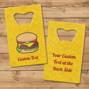 チーズバーガー クレジットカード 瓶の蓋開け クレジットカード栓抜き