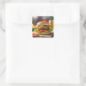チーズバーガー スクエアシール (バッグ)
