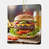 チーズバーガー セラミックオーナメント (左)