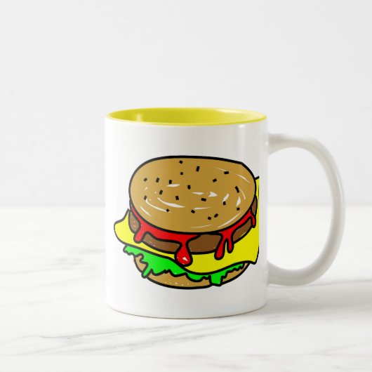 チーズバーガー ツートーンマグカップ (右)