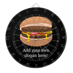 チーズバーガー – ノベルティフードイメージと独自の文字 ダーツボード