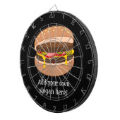 チーズバーガー – ノベルティフードイメージと独自の文字 ダーツボード (正面右)