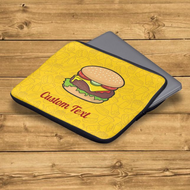 チーズバーガー ノートパソコン スリーブ (クリエイターアップロード済み)