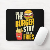チーズバーガー バーガー ハンバーガー bbq 肉 マウスパッド (マウス)