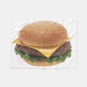 チーズバーガー フリースブランケット