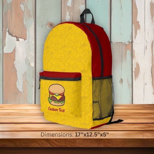 チーズバーガー プリントバックパック