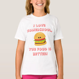 チーズバーガー ホームスクール ユーモア Tシャツ