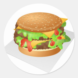 チーズバーガー ラウンドシール