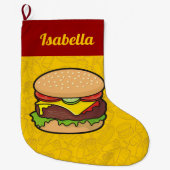 チーズバーガー ラージクリスマスストッキング (正面)