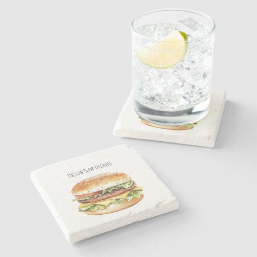 チーズバーガー 夢を追え ストーンコースター (横)
