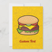 チーズバーガー 招待状 (正面)