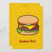 チーズバーガー 招待状 (正面/裏面)