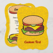 チーズバーガー 招待状 (正面/裏面)