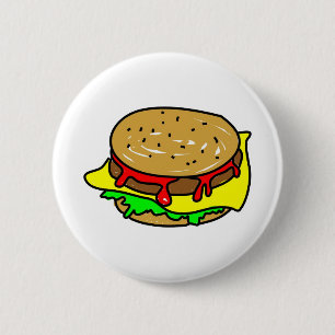 チーズバーガー 缶バッジ