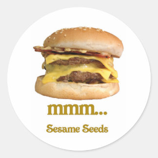 チーズバーガー – mmm...ゴマ種子 ラウンドシール