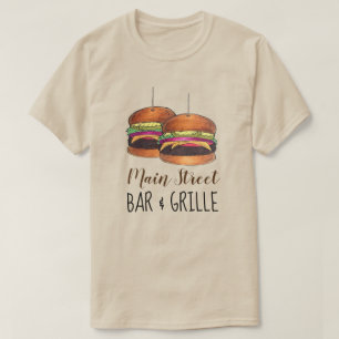 チーズバーガーBurgerハンバーガースライダーバーパブ Tシャツ