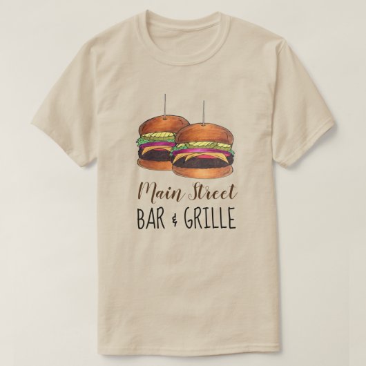 チーズバーガーBurgerハンバーガースライダーバーパブ Tシャツ (デザイン正面)