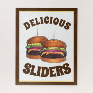 チーズバーガーBurgerハンバーガースライダーバー食品 ジグソーパズル