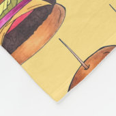 チーズバーガーBurgerハンバーガースライダーバー食品 フリースブランケット (角)