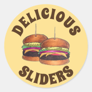 チーズバーガーBurgerハンバーガースライダーバー食品 ラウンドシール