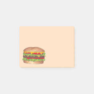 チーズバーガーHamburger Cheeseburger Fast Food ポストイット