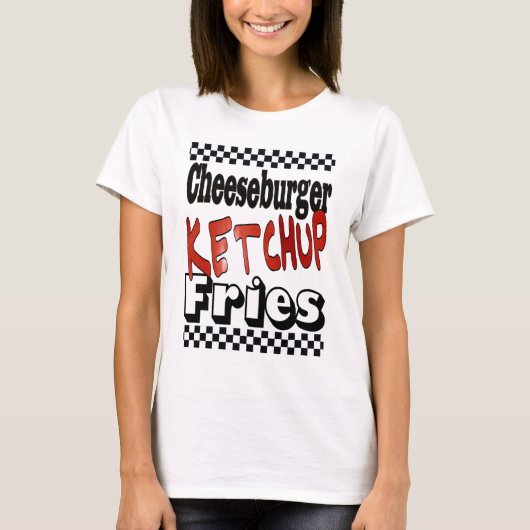 チーズバーガーKetchup Fries Tシャツ (正面)