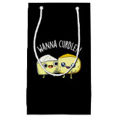 チーズパおもしろいンズダークBG スモールペーパーバッグ (正面)