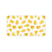 チーズパターンプリント差出人住所ラベル ラベル (正面)