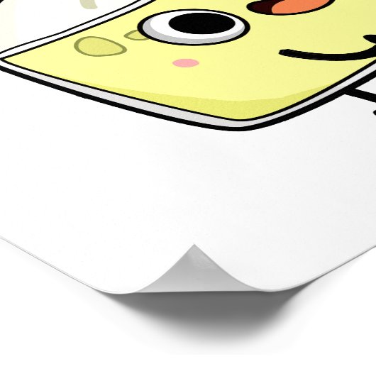 チーズパンおもしろいをカールしたい ポスター (角)