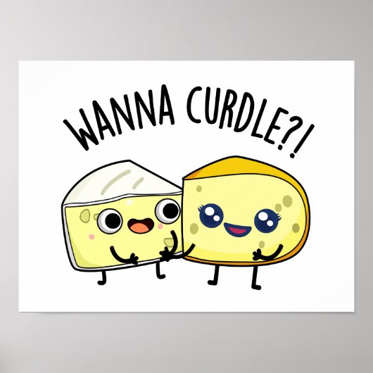 チーズパンおもしろいをカールしたい ポスター (正面)