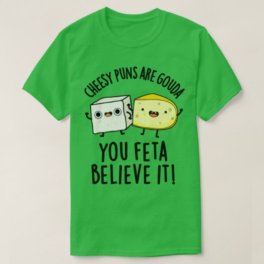 チーズパンズゴーダ信じよ可愛いチェ Tシャツ (デザイン正面)