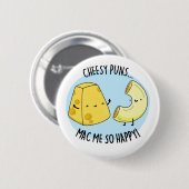 チーズパンMac私そう幸せおもしろいMacnチーズプ 缶バッジ (正面&裏面)