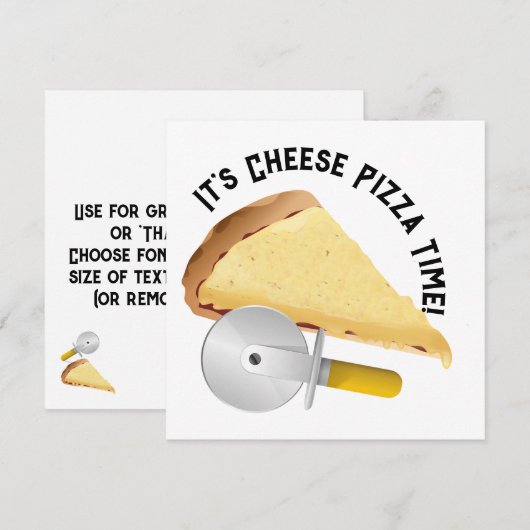 チーズピザの日 招待状 (正面/裏面)